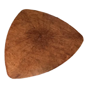 Burl Wood Triangular/Guitar Pick Coffee Table by Edward Wormley for Dunbar