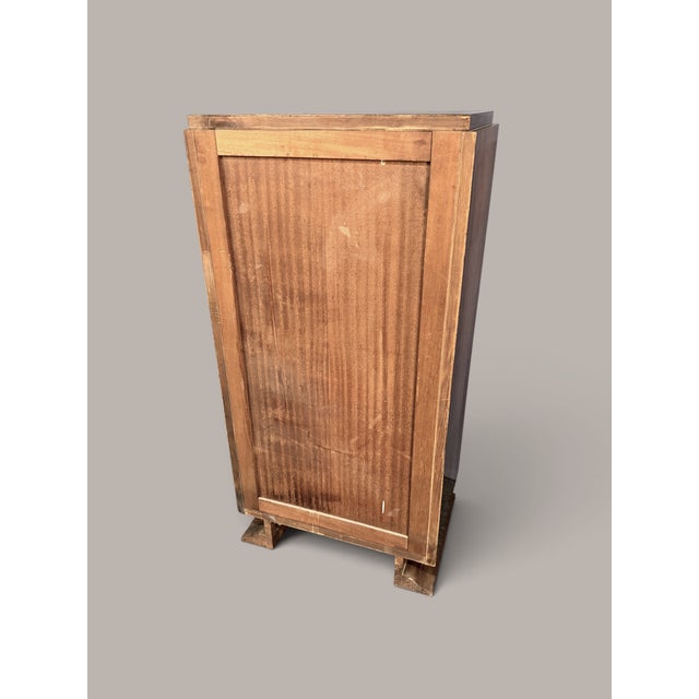 Brown French Art Deco Bar Cabinet in Precious Wood Veneer, 1930 For Sale - Image 8 of 9