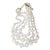 Vintage Signed Hattie Carnegie White/Clear Givre Beaded 3-Strand Necklace For Sale