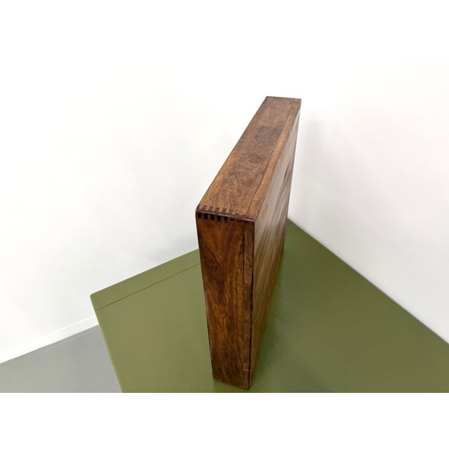 Modernist Scandinavian Square Wooden Mirror, 1970s For Sale - Image 6 of 18