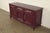 French Provincial Baker Funiture Style French Provincial Louis XV Burgundy Lacquered Sideboard Credenza, Newly Refinished For Sale - Image 3 of 18