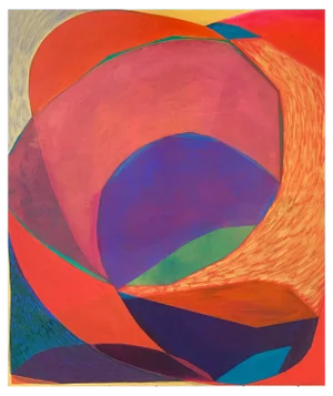 Marta Gebalska, Composition S, 2022, Oil & Oil on Canvas & Canvas