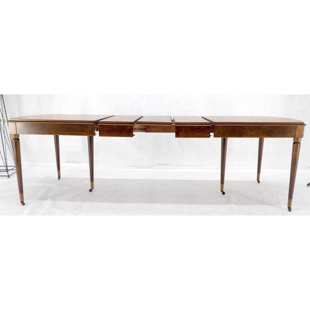 French Art Deco Phenomenal Rosewood Pattern Compact Dining Table 3 Leaves For Sale - Image 12 of 12