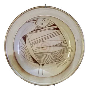 Vintage Wall Plate by Jacques Pouchain, 1950s