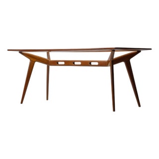 Sculptural Mahogany Dining Table by Franco Albini, Italy, 1950s For Sale