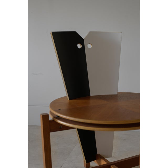James Evanson Masque Chair, Mahogany & Laminate, Mid-Century, 1987 For Sale - Image 4 of 7