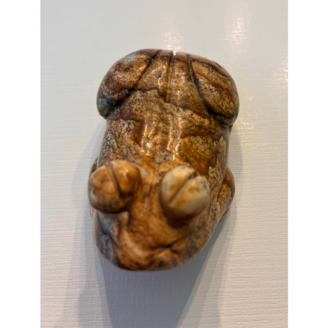 This is a Vintage USSR Soviet, Hand Carved, Jasper Stone, Frog Figurine. These stone sculptures are highly popular and...