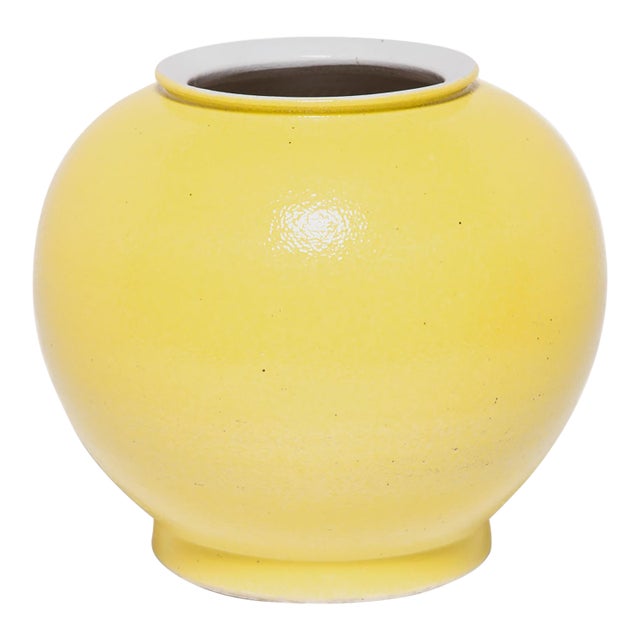 Citron Yellow Onion Vase For Sale