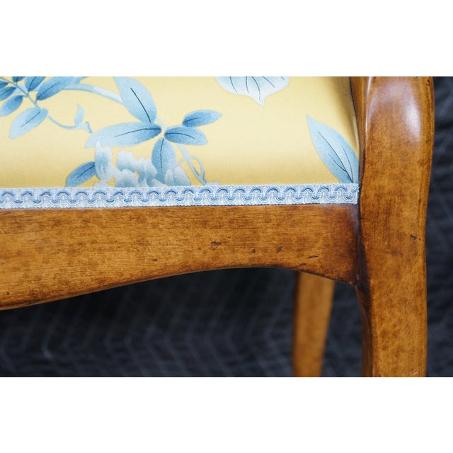 Vintage Minton Spidell French Provincial Style Walnut Window Bench & Pillows For Sale - Image 10 of 18