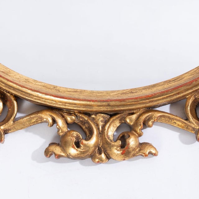 Carved Italian Giltwood Mirror For Sale - Image 4 of 9