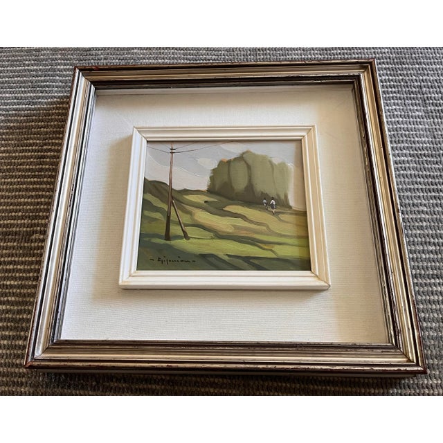 Vintage Italian School Framed Painting For Sale - Image 4 of 9