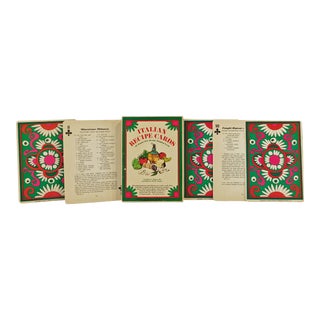 Vintage 1972 Italian Recipe Cards 52 Jumbo-Size Italian Recipe Playing Cards in Box For Sale