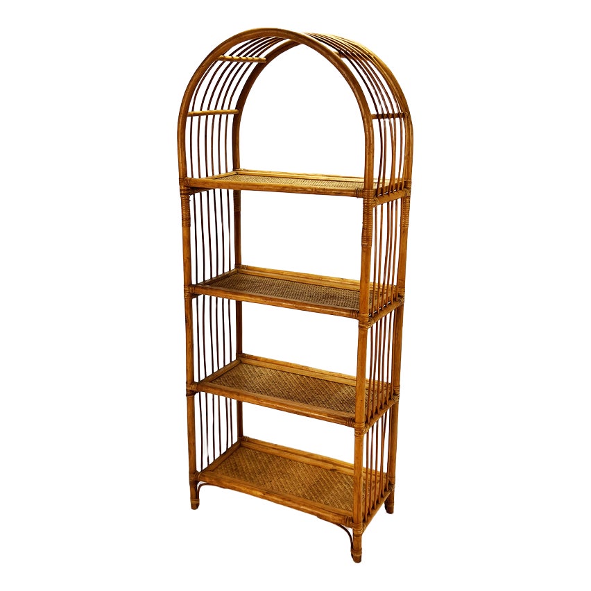 Vintage Rattan Wall Shelf, 1970s Chairish