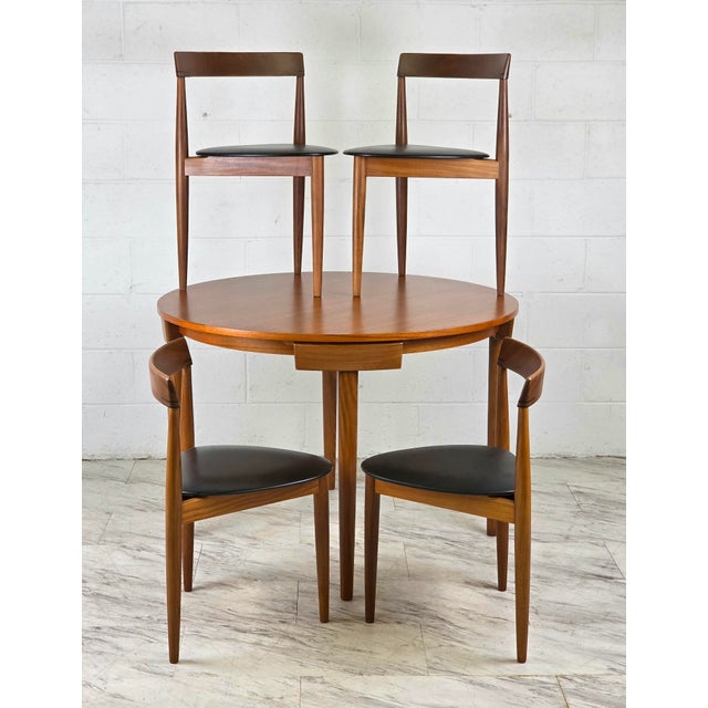 Wood Mid 20th Century Roundette Teak Dining Set by Hans Olsen for Frem Rojle For Sale - Image 7 of 14