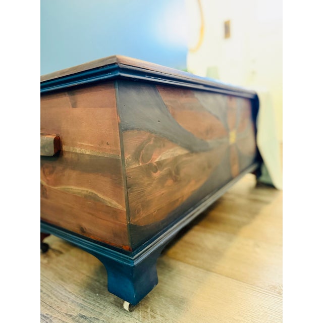 Art Deco 1960s Refinished Cedar Chest For Sale - Image 3 of 11