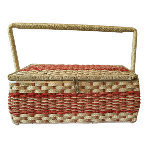 Vintage Mid Century Sewing Basket