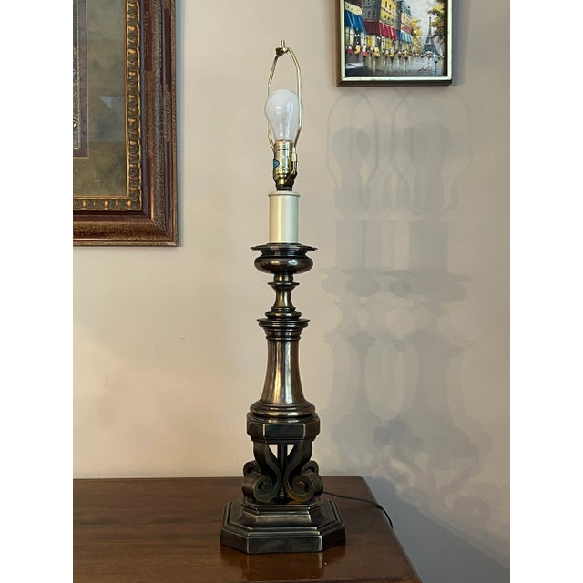 Mid-Century Modern Stiffel Brass Table Lamp For Sale - Image 10 of 10