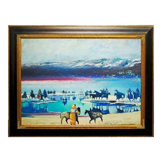 Earl Biss "Winter Ponies of the Nez Perce"#8 With Custom Frame 30x40 Giclee For Sale
