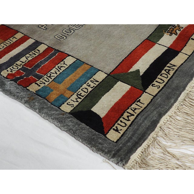 Vintage Oriental Hand Knotted Wall Rug, 1990s For Sale - Image 4 of 14