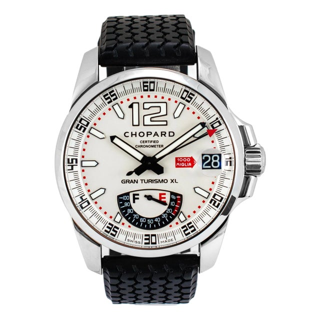 Chopard Mille Miglia Gran Turismo XL 44mm 8997 White Dial Steel Automatic Watch For Sale