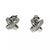 Natural Finely Faceted Quality Diamond Stud Earrings 14k Gold "X" Shaped 0.1 TCW Certified $995 820694 This is a Unique...