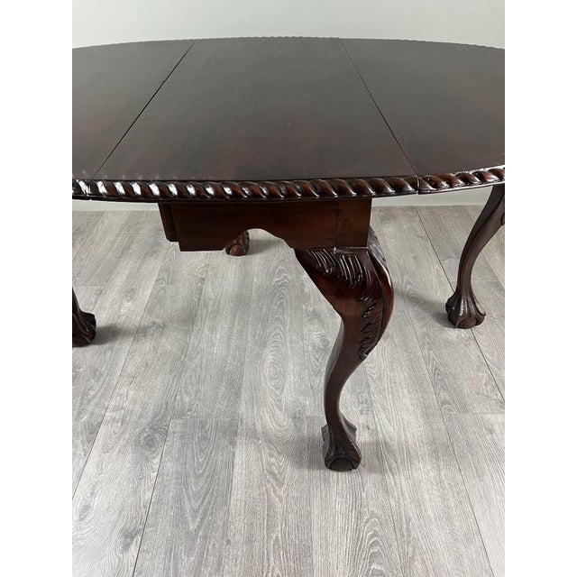 20th Century Mahogany Drop-Leaf Table For Sale - Image 5 of 12