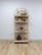Wood Vintage Arched Blonde Rattan Lattice Etagere Coastal Boho Hollywood Regency For Sale - Image 7 of 16