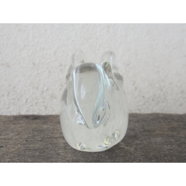 Contemporary Hand Blown Glass Rabbit Bunny Paper Weight For Sale - Image 3 of 5