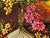 Vintage Persian Tabriz Pictorial Rug, Hand-Knotted Wool & Silk, Fruit & Flowers, Red & Yellow, 2x3 For Sale - Image 9 of 11