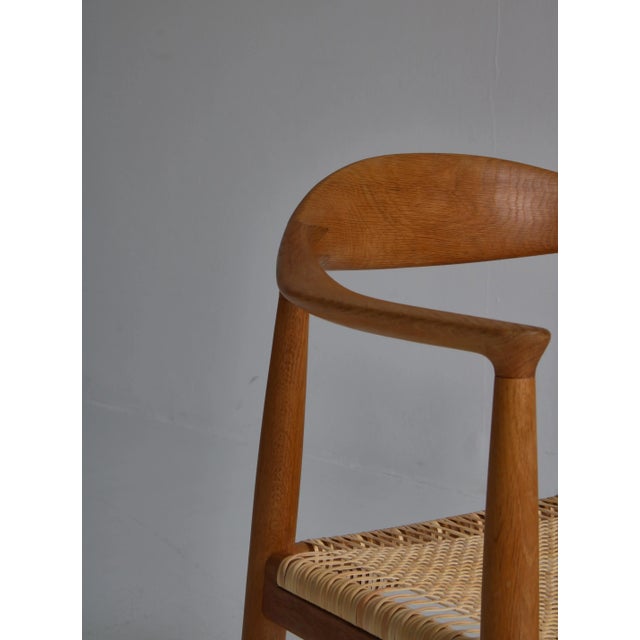 Set of Oak and Rattan Armchair JH-501 by Hans J. Wegner For Sale - Image 8 of 18