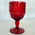 Set of 2 — Madonna Inn leaf pattern water goblets pressed glass, ruby red, Fenton L.G. Wright. Exclusive to the Madonna...