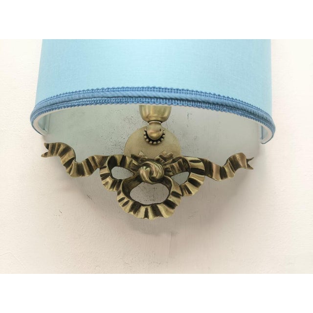Lampshade with Cast Bow Decoration, 1950s, in Very Good conditions. Designed 1950 to 1959 Up to 250V (Europe/UK...
