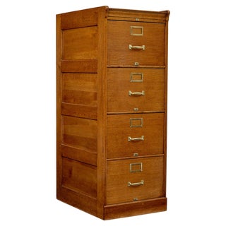 Mid-Century Scandinavian Oak Filing Cabinet, 1950s For Sale