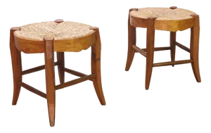 Set of Rustic French Stools, 1960s