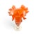 Mid 20th Century Vintage Murano Orange Art Glass Ruffled Vase W/ Applied Rigaree For Sale - Image 5 of 7