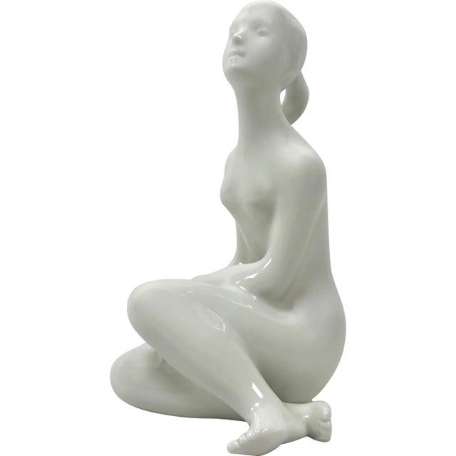 Nude Statue by J. Černoch for Royal Dux Bohemia, 1960s For Sale - Image 9 of 9