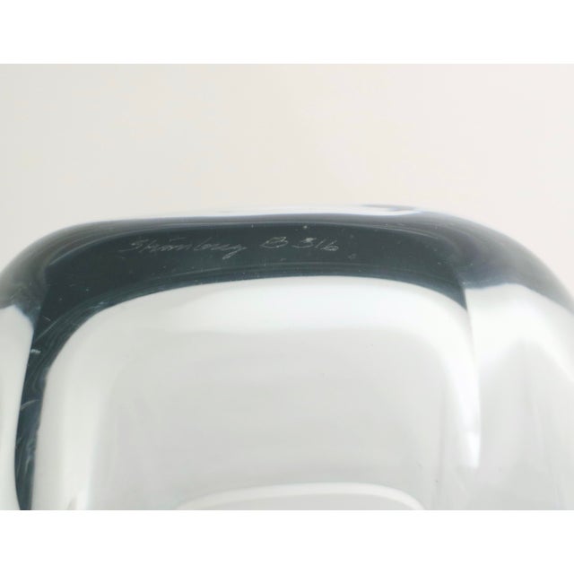 Glass 1930s Crystal Vase by Asta Strömberg for Strömbergshyttan For Sale - Image 7 of 7