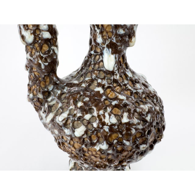 Marius Giuge Vallauris Textured Ceramic Pichet, France, Mid-Century For Sale - Image 9 of 17