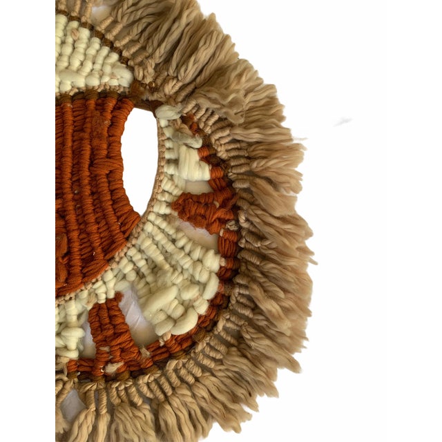 Vintage 1970s Boho Chic Handwoven Macramé Wall Hanging For Sale In San Francisco - Image 6 of 12
