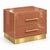 Terracotta Murano Glass Bedside Cabinets on Brass Plinth from Justfurnituress SRL, Set of 2 For Sale - Image 4 of 9