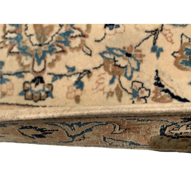 2000 - 2009 Early 21st Century Fine Hand Knotted Silk & Wool Persian Nain For Sale - Image 5 of 9