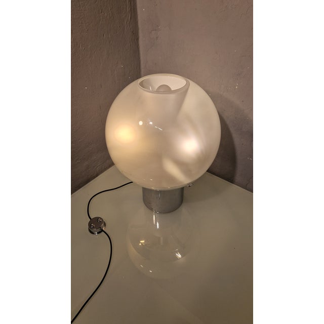 Silver Large Porcino Table Lamp by Luigi Caccia Dominioni for Azucena, 1990s For Sale - Image 8 of 17