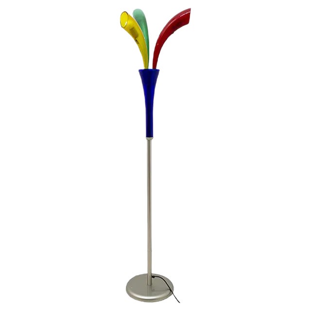 Italian Murano Glass Model Fireworks Floor Lamp from Barovier & Toso, 1990s For Sale