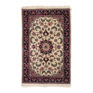 Vintage Beige Chinese Tabriz Rug - 02'02 X 03'03 For Sale