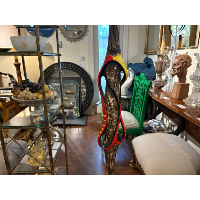1960s Italian Modern Ceramic and Marble Floor Lamp For Sale - Image 4 of 18