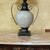 Ashley Gavivi Style Crackle-Glaze Ceramic Urn & Bronze Scroll Table Lamp For Sale - Image 9 of 18