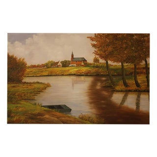T. Begun, Naive Painting, 1969, Oil on Canvas, Framed For Sale