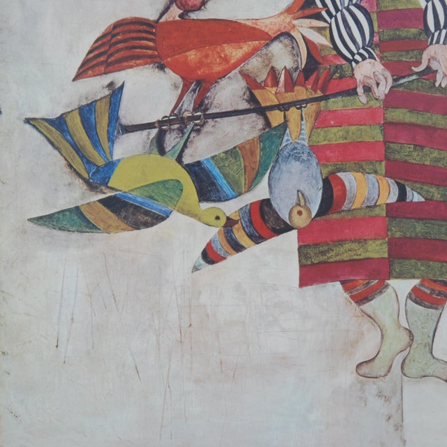 1970s The Bird Vendor Offset Lithograph by Graciela Rodo Boulanger For Sale - Image 4 of 7