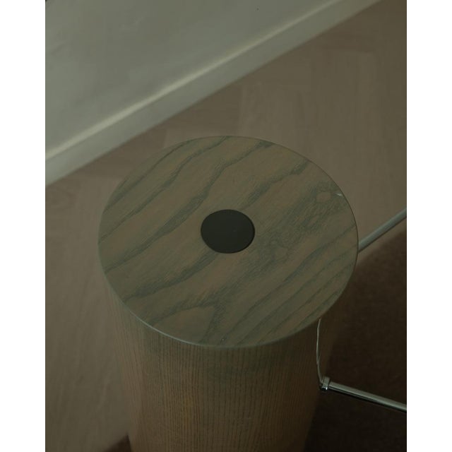 Vintage Glass Dining Table with Enamel Column Base from Saporiti Italia, 1980s For Sale - Image 10 of 18