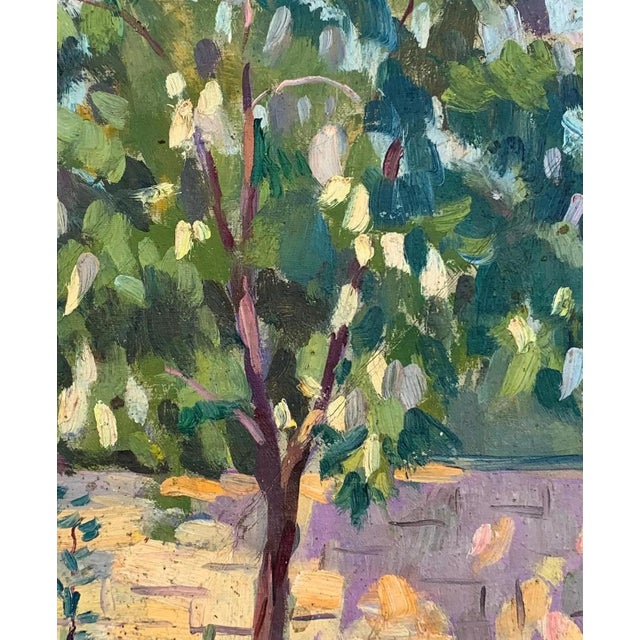 Vintage Summer Landscape Oil Painting, Ukrainian Impressionism, 1970s 39-30 For Sale - Image 4 of 6